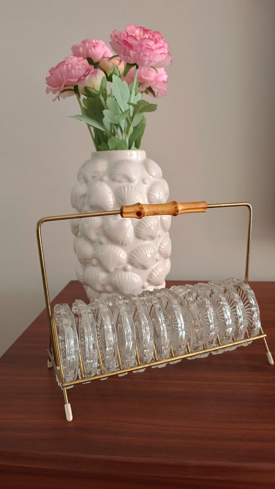 Image 1 of Posavasos de cristal Mid Century Bohemia Glass