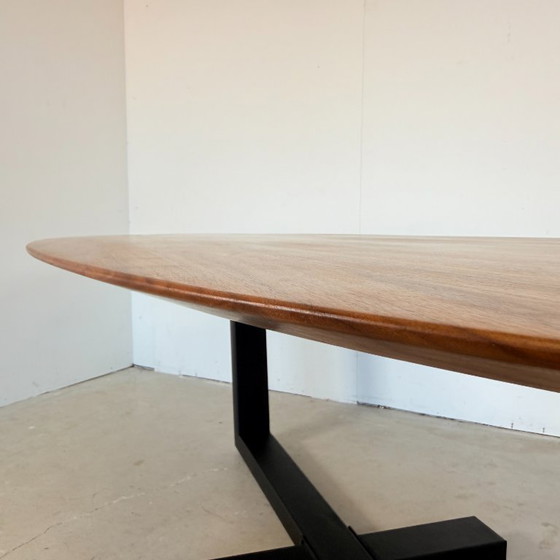 Oval Solid Walnut Dining Table 260x120 - Bert Plantagie – Metal, Wood (photo 10 of 11)