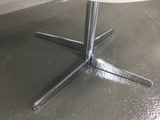 Image 1 of 2x Lignet Roset Bridge Chair Alster Silla giratoria de cuero Sillón blanco