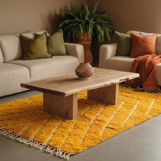 Image 1 of Handwoven Berber rug, traditional natural weaving, 150/350 cm