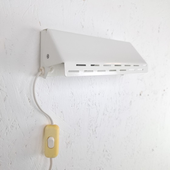 Image 1 of Vintage wall lamp Solid white metal 1980s