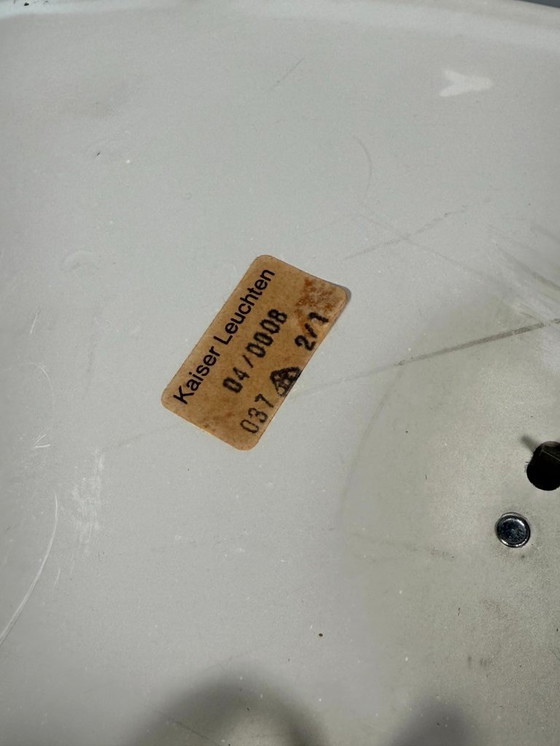 Image 1 of Plafondlamp van ijsglas uit de jaren 60/70 van Kaiser Leuchten Duitsland