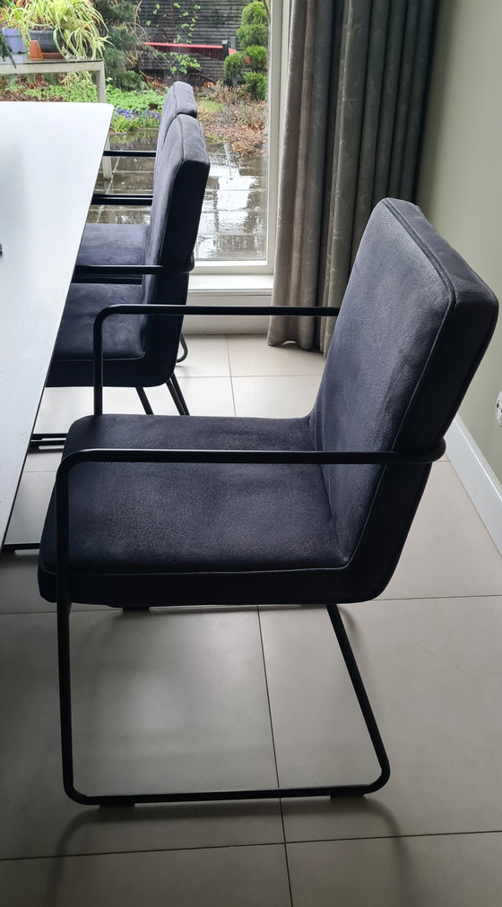 Image 1 of 6 sedie con morbido rivestimento blu