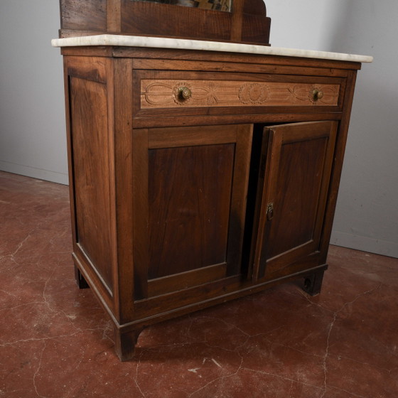 Small vanity cabinet with mirror and marble top – Sideboard, Wood, Klassiek (photo 13 of 20)