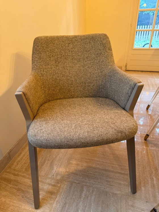 Image 1 of roche bobois dining table and 8 roche bobois chairs