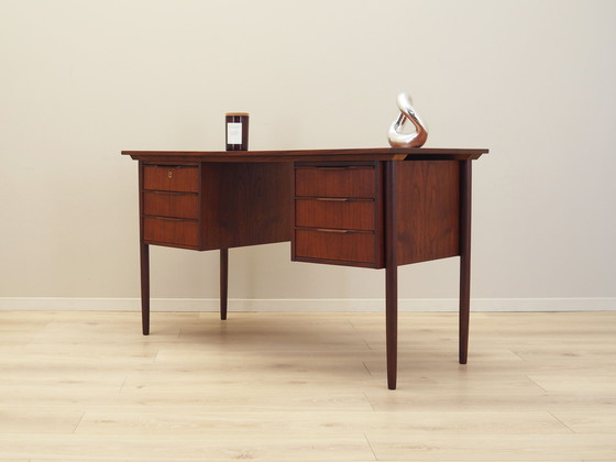 Image 1 of Teakholz-Schreibtisch, Dänisches Design, 1970er Jahre, Produktion: Dänemark