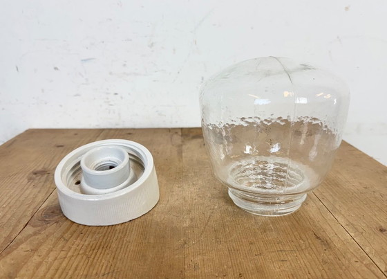 Image 1 of Applique murale vintage en porcelaine blanche, années 1970