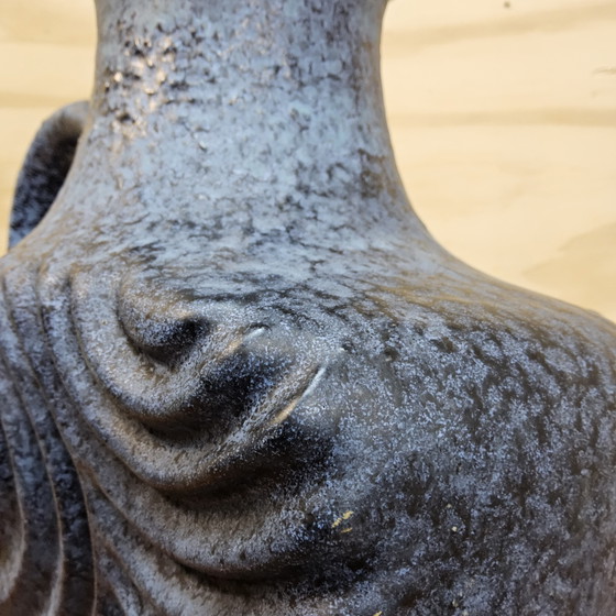 Image 1 of Large Vintage Dümler & Breiden Fat Lava vase 680/46 – West Germany vase (XXL cobalt blue vase)