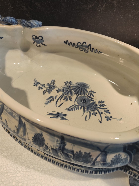 Image 1 of Jardinera antigua Boch Freses 1890-1920 Keramis Boch