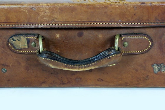 Valise en cuir pour participant aux Jeux olympiques de Berlin, par Alfred Lerbletier, années 1930 (photo 19 of 21)