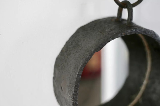 Image 1 of Miroir Suspendu en Métal, Années 50
