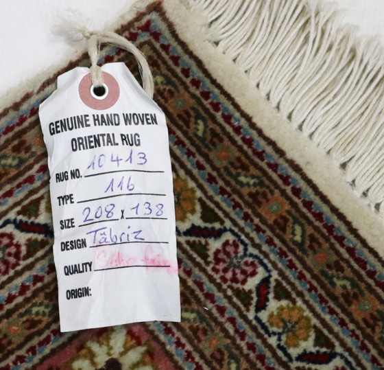 Image 1 of Original hand-knotted Persian carpet Tabriz 40 Raj Fine 208 X 138 Cm Top condition with silk