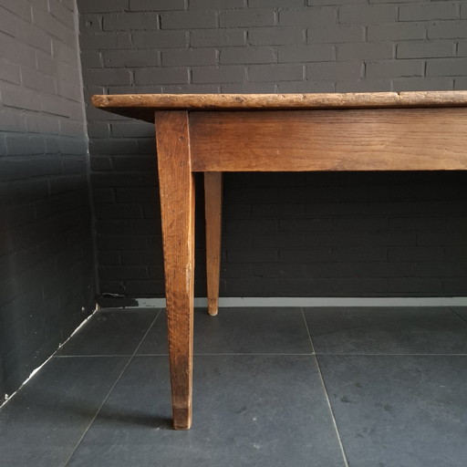 Mesa de granja francesa antigua 228x85 roble