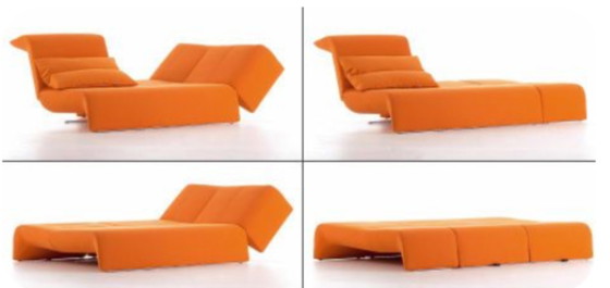 Schlafsofa DOWNTOWN Ligne Roset, Red Dot Design Award., 3-5 Sitzer Sofas, Wolle, Stoff, Rot (Foto 4 von 6)