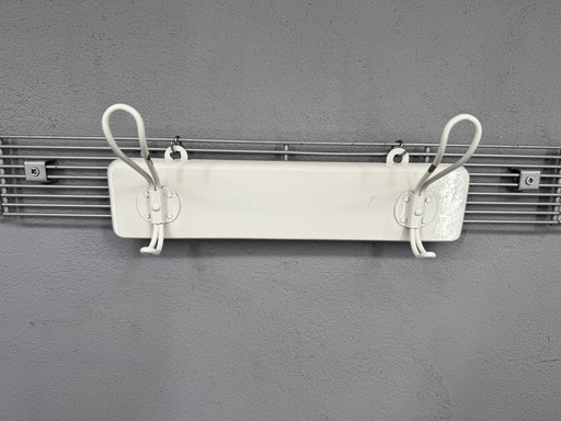 White Coat Rack with Double Hooks