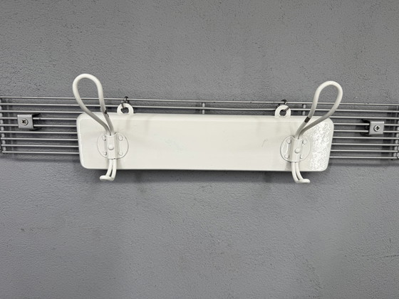 Image 1 of White Coat Rack with Double Hooks
