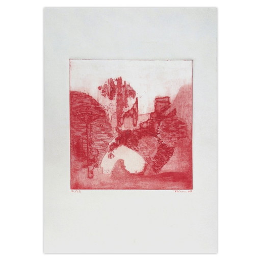 Monique Pehem (Breton-Prouté) Gravure Signée Eclats 2008 – lithos zeefdrukken, Paper (photo 2 of 5)