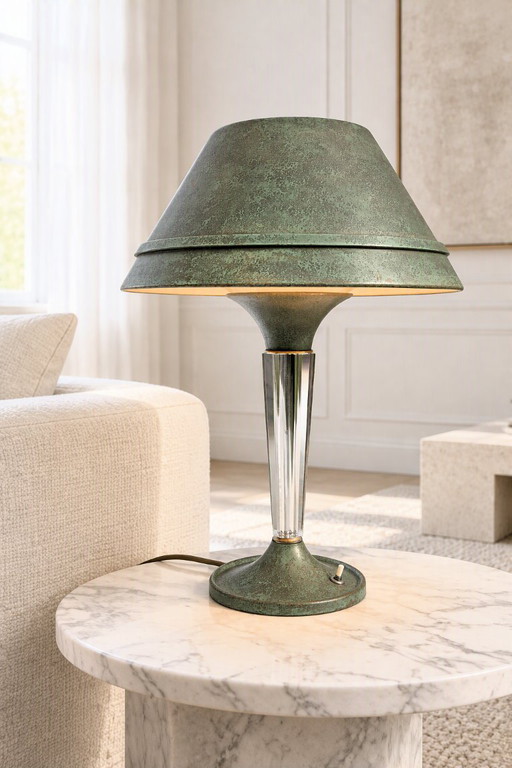 Art Deco Designlampe Gênet et Michon ( Paris ca. 1930 )