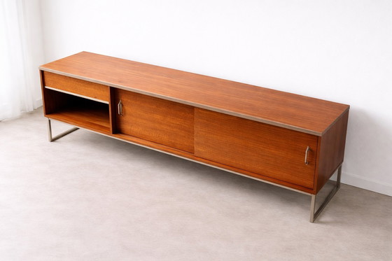 Image 1 of Afromosia Lowboard 200 cm – Mid Century Modern