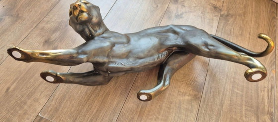 Art Deco panter sculptuur – Decoratieve objecten, Metaal (photo 2 of 24)