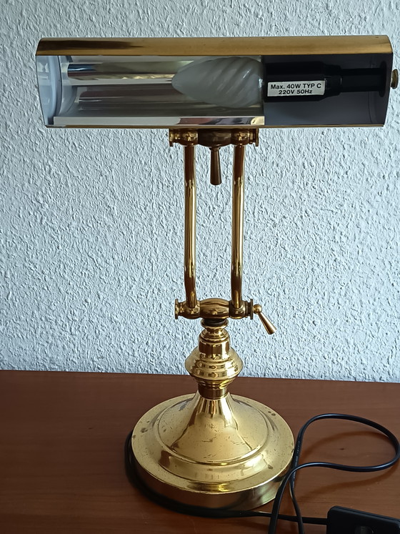 Bankierslamp - messing – Basco Lighting, Bureaulampen, Metal, Brass (photo 5 of 15)