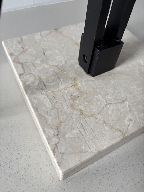 Image 1 of Lámpara de mesa industrial francesa estilo Jean Prouvé con base de mármol, años 70