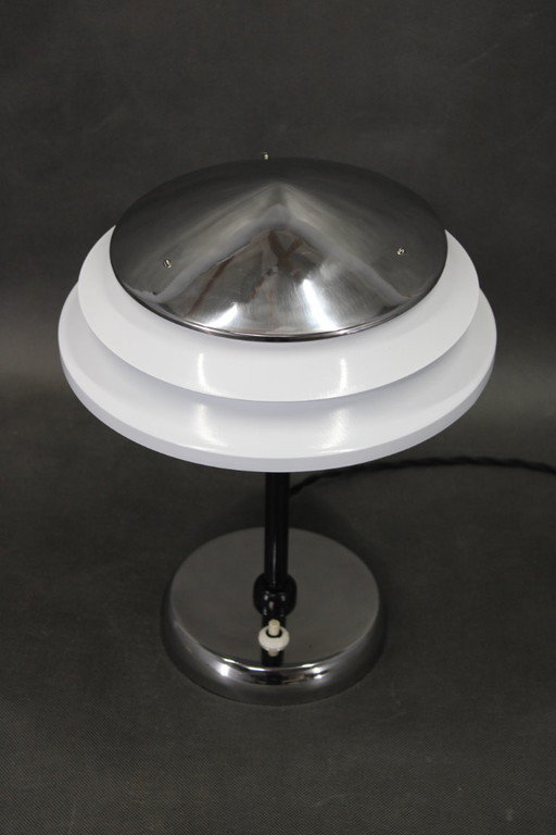 Mid Century Chrome Table Lamp Zukov Czechoslovakia 1970s