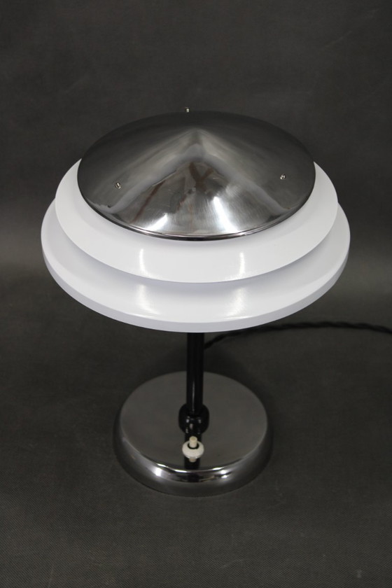 Image 1 of Mid Century Chrome Table Lamp Zukov Czechoslovakia 1970s