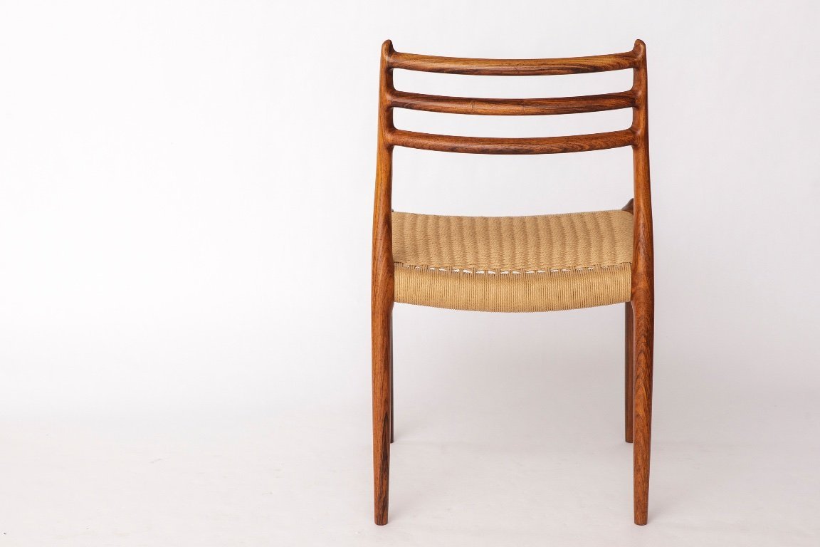Niels Otto Møller Model 78 Rosewood Dining Chair – Danish Cord