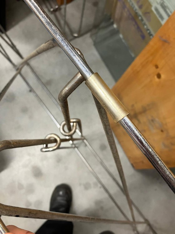 Image 1 of 2x Vintage glass table with iron frame 1970 Max Sauze