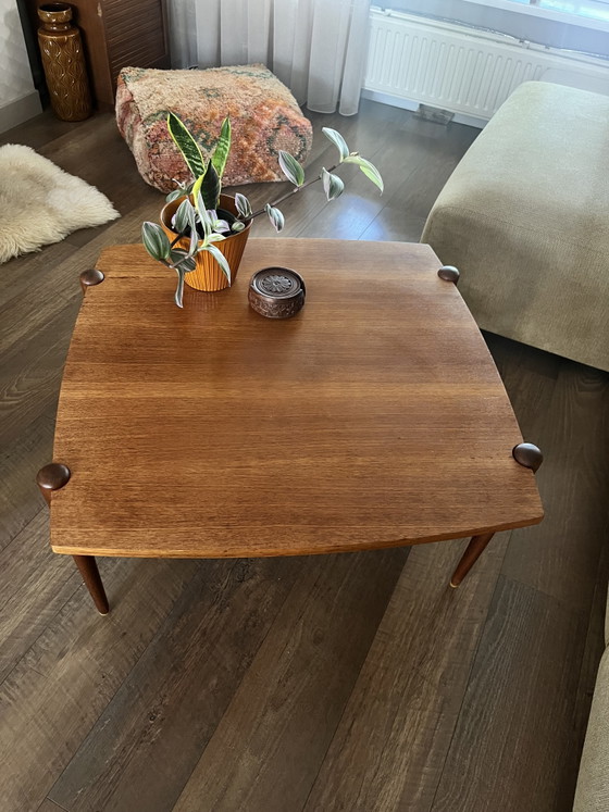 Vintage Louis van Teeffelen coffee table – Rattan, Wood (photo 3 of 13)