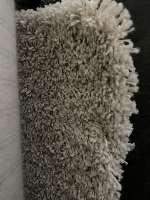 Tapis design laine Anthracite neuf poils longs 3 x 2.40