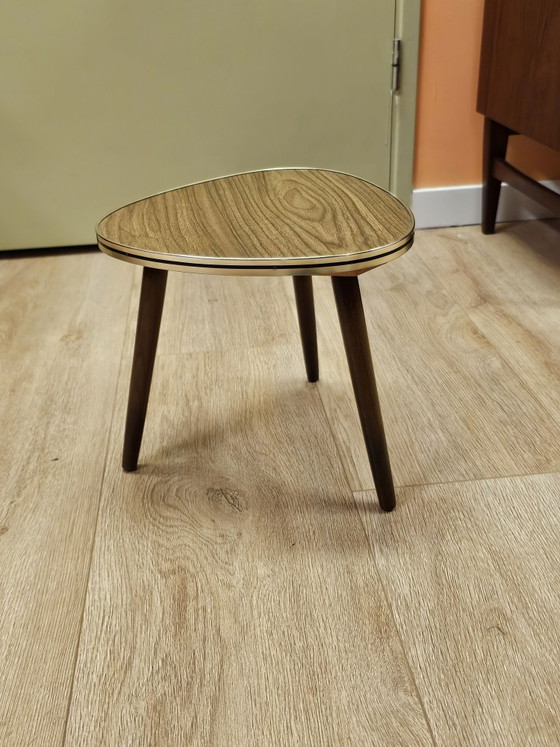 Vintage Plant Table Formica Table Side Table, Wood, Brown (photo 3 of 6)