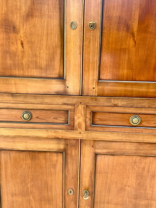 Louis XVI style sideboard with brass hardware