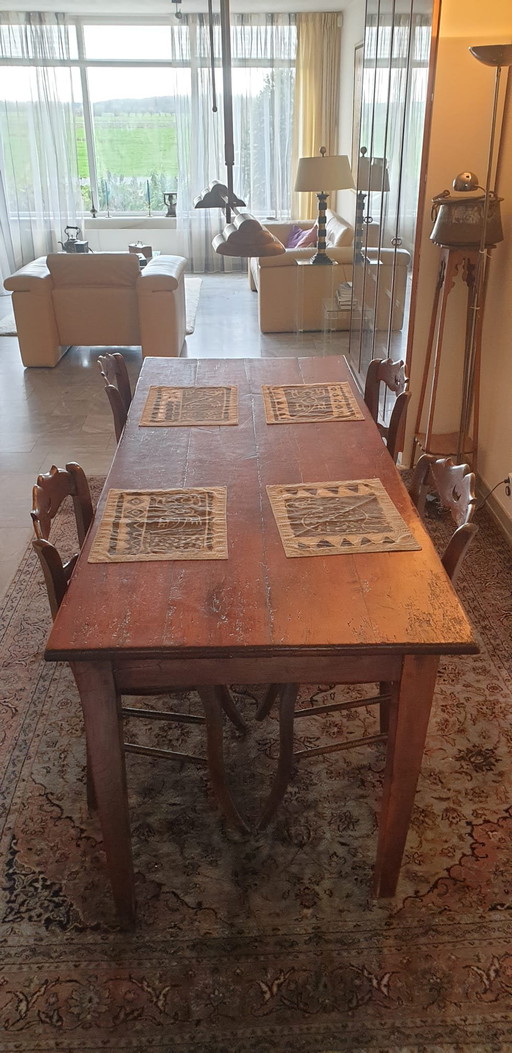 Antique cherry wood table