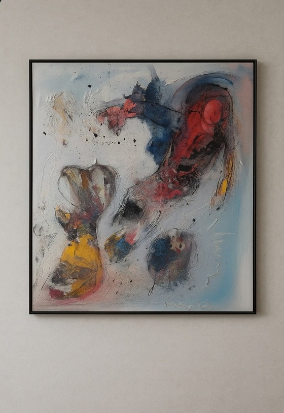 Image 1 of Skating white Fear,abstract,mixed media