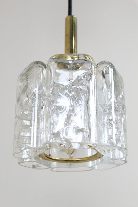 Image 1 of Design-Pendelleuchte Doria Eisglas
