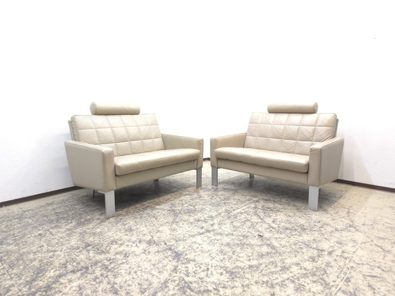 Image 1 of Leolux conjunto sofá de diseño sofá de cuero sillón sillón