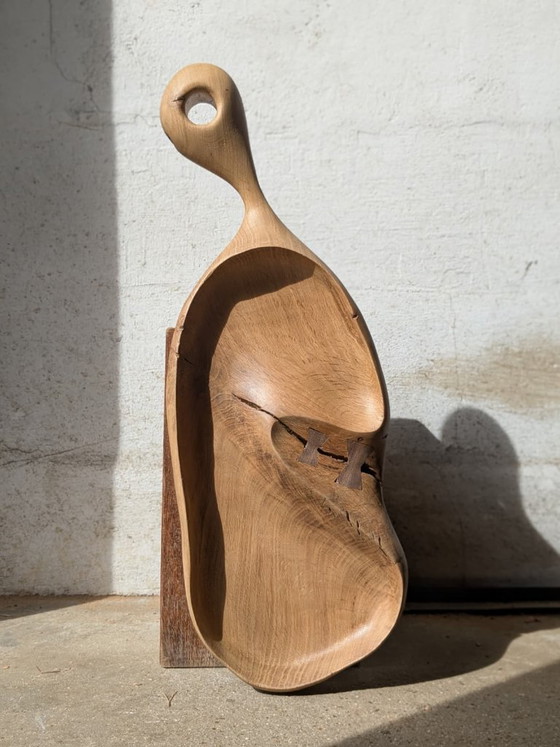 Grande Vassoio in Rovere Massiccio Intagliato – retroDom, Accessori da tavola, Wood (photo 6 of 6)