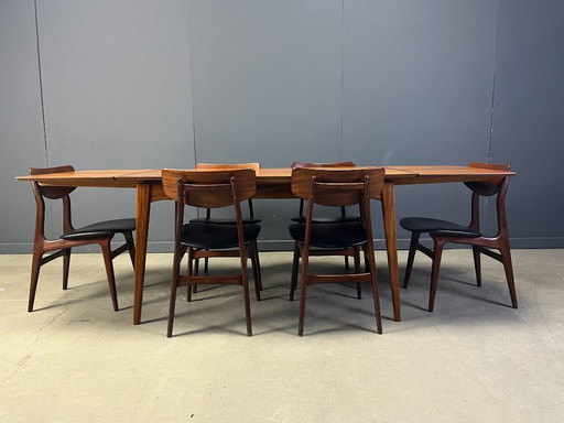 Mid century dining set by Louis van Teeffelen for Wébé, 1960s