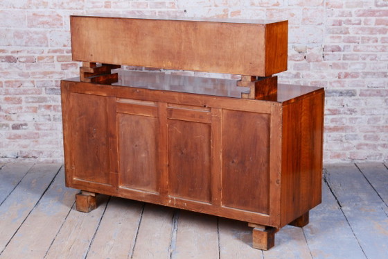 Gerestaureerd art-deco dressoir, walnoothout, glas, herleefde Poolse afwerking, Tsjechisch, jaren 1920 (photo 3 of 14)
