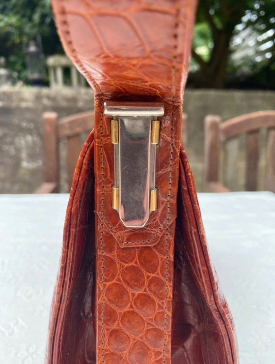 Lancel handtas croco vintage uitstekend – Top handle tassen, Leather (photo 7 of 9)