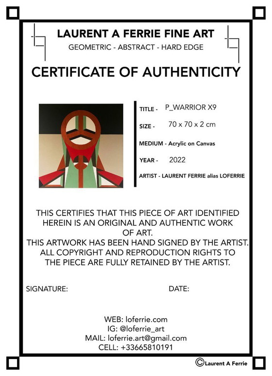 Image 1 of LOFERRIE - P_Warrior X9 - Tableau d'artiste