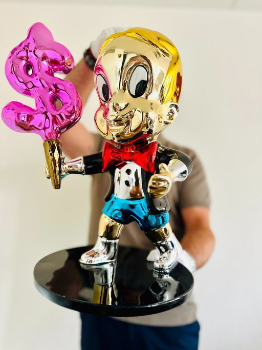 sculpture de Richie Rich, figure pop art, art design, graffiti, art moderne, nouveau