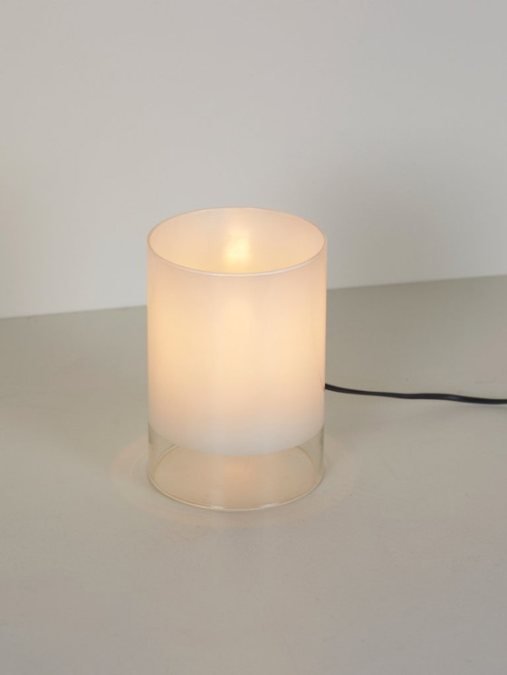 Image 1 of Vintage lamp van mat glas van Dlg Guido Rosati, circa 1980.