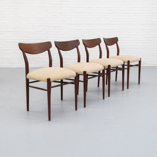 Ensemble de chaises de salle à manger Lübke années 60