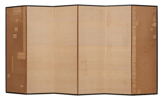 Image 1 of Japanischer mittelgroßer Faltparavent mit Holzschnitten