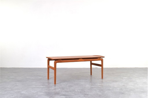Teakhouten salontafel Model 640 van Peter Hvidt & Orla Mølgaard-Nielsen voor France & Søn / France & Daverkosen, jaren 50.