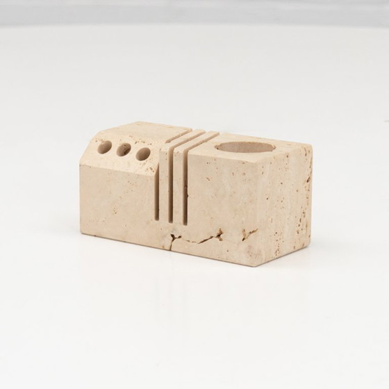Image 1 of Travertine Desk Organizer Fratelli Mannelli 70's