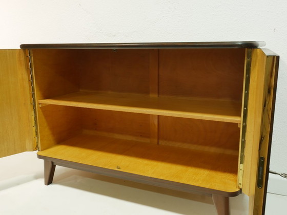 Image 1 of Vintage dressoir, jaren 60 – Makoré en mahoniefineer, midden 20e eeuw, Duitsland